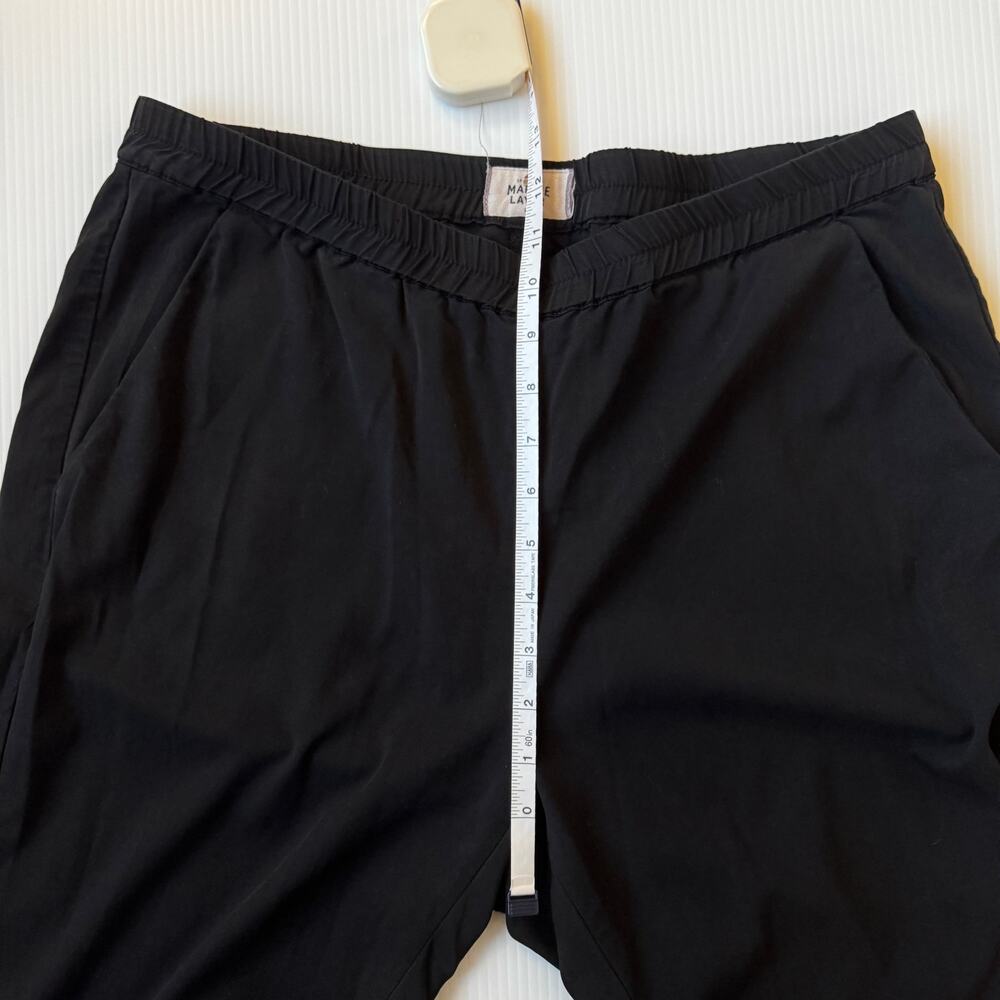 Marine Layer Allison Pant LP Large Petite Black Modal Cropped Tapered Elastic - Picture 6 of 16